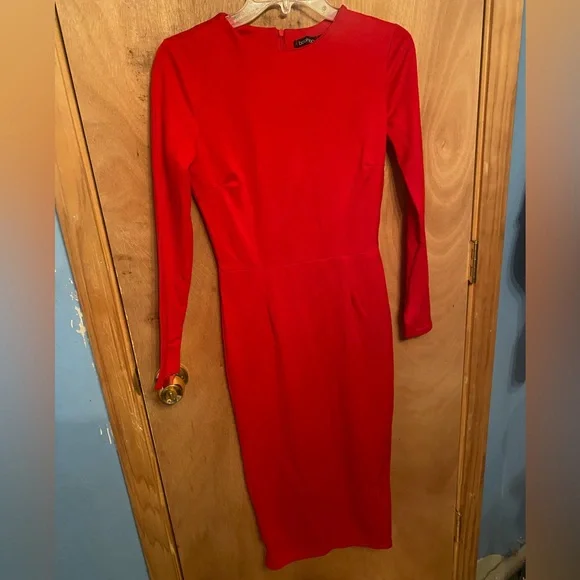 knee length dresses for ladies Blue Glitter Long Sleeve Ruched Bodycon Dress – AX Paris main image 0